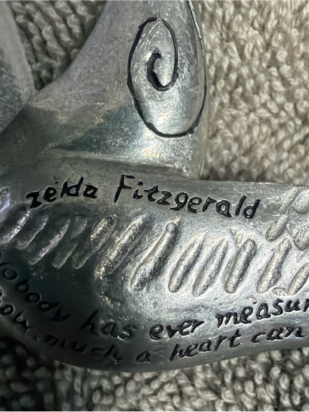 Zelda Fitzgerald Pewter Dove Ornament  -